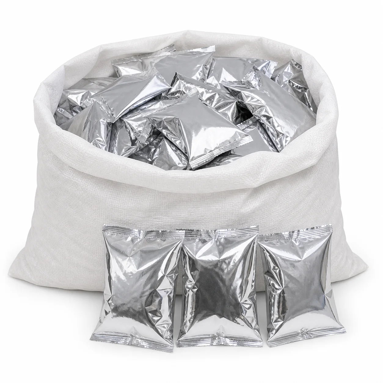 silver foil pouch wallpaper glue powder private label small packs for OEM packaging